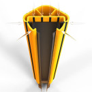 Zona di aderenza di iFlex RackGuard alla gamba dello scaffale.jpg