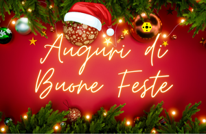 Saremo in vacanza dal 24/12 al 06/01. Riapriremo il 07/01.